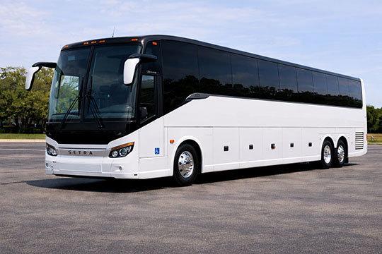 56-passenger charter bus rental Jacksonville TX
